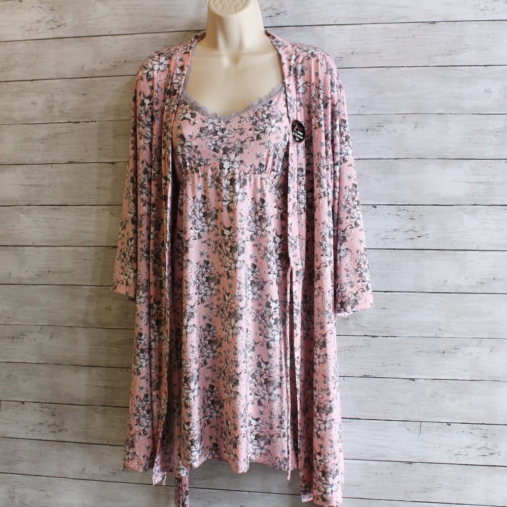 Rene' Rolf Women's Chemise Robe Set Size M